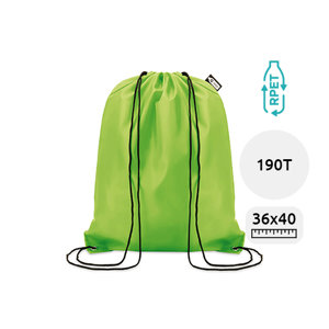 Sacca in RPET riciclato colorata con chiusura a coulisse 36x40cm