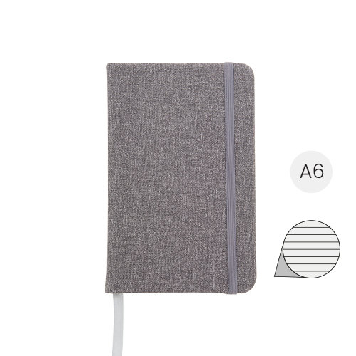 Block Notes A6 con copertina in pelle PU e 80 fogli a righe con elastico e segnapagine