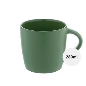 Tazza in ceramica colorata finitura esterna opaca e interna lucida in confezione in cartoncino kraft 280ml