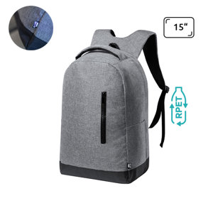 Zaino porta PC da 15" in RPET con tasca antitaccheggio nascosta e aggancio trolley