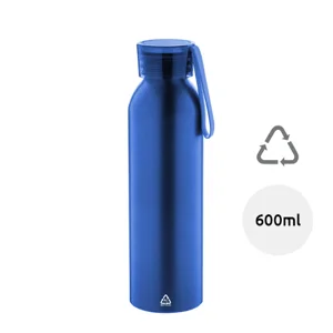 Borraccia in alluminio riciclato e laccio in silicone da 600ml