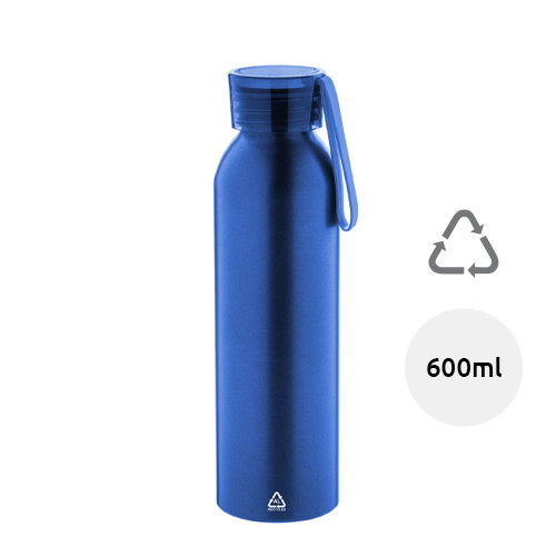 Borraccia in alluminio riciclato e laccio in silicone da 600ml