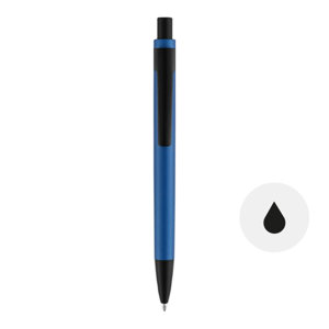 Penna a sfera in alluminio disponibile in vari coloricon meccanismo a scatto e refill nero