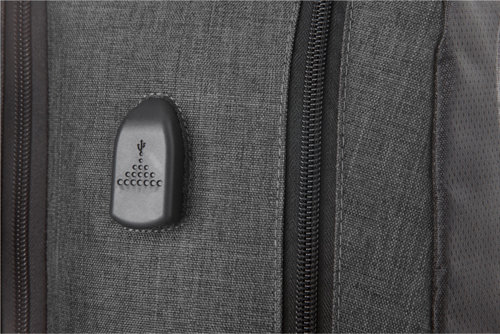 Zaino porta pc multitasca da 17'' in poliestere 600D con protezione RFID e spallacci imbottiti