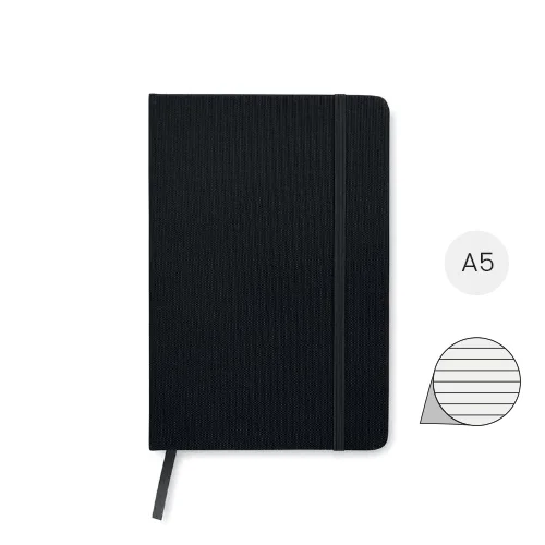 Block notes A5 con copertina in RPET e fogli a righe in carta riciclata
