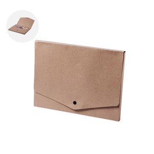 Cartella in carta riciclata porta documenti con chiusura a bottone da 32×24cm