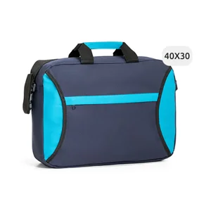 Borsa porta documenti in poliestere 600D con scomparto foderato e tasca anteriore 40x10x30cm