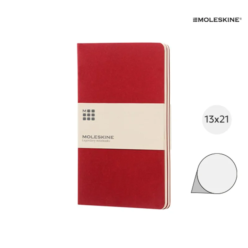 Taccuino Moleskine Cahier con angoli arrotondati e fogli neutri color avorio 13x21cm