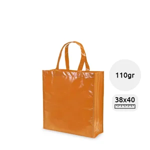 Shopper in TNT laminata a soffietto da 110gr 38x40x12cm