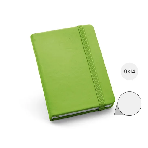 Block Notes tascabile con copertina rigida in similpelle e fogli neutri 90x140 mm