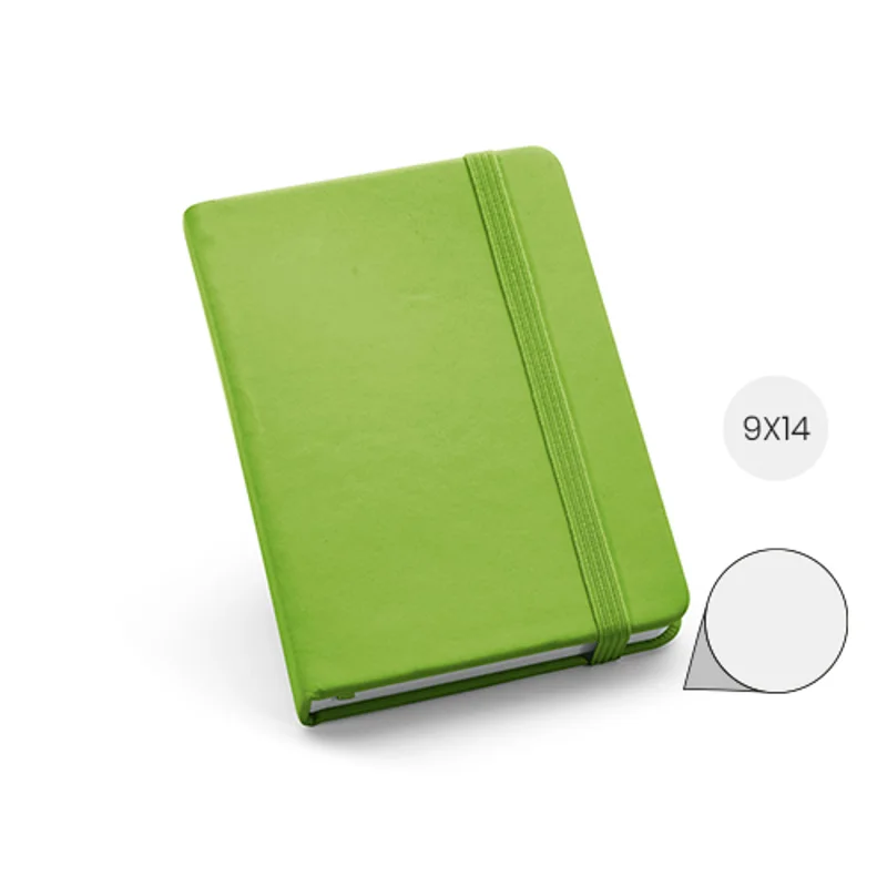 Block Notes tascabile con copertina rigida in similpelle e fogli neutri 90x140 mm