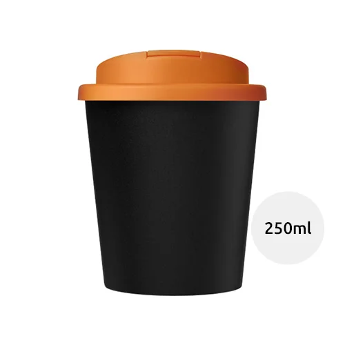 Bicchiere termico Espresso a doppia parete con coperchio a vite da 250ml in plastica PP riciclata al 100%