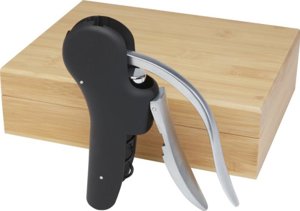 Cavatappi elegante Seasons per vino in acciaio inox in confezione scatola di bambù