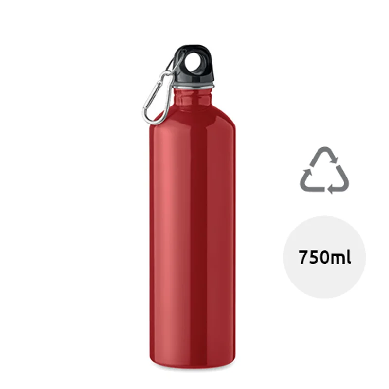 Borraccia in acciaio inox riciclato con moschettone da 750ml