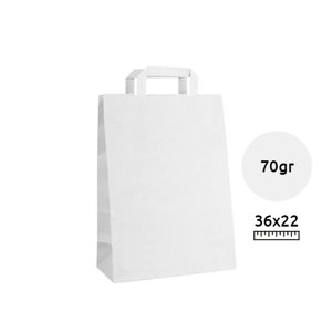 Shopper in Carta con mainci corti formato medio da 70gr 22x36x10cm