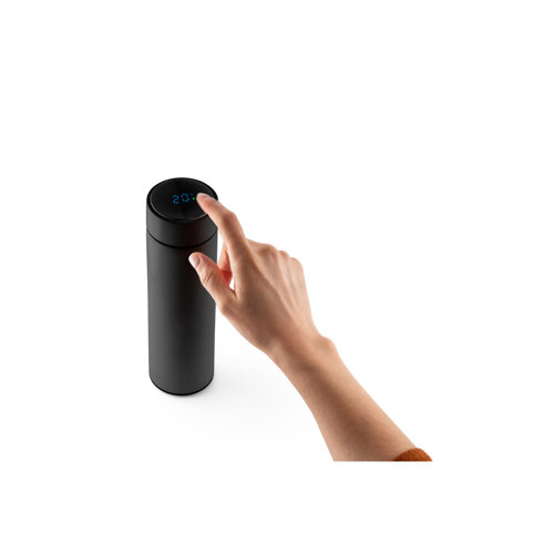 Thermos a doppio strato in acciaio inox con termometro digitale e infusore per il tè da 470ml