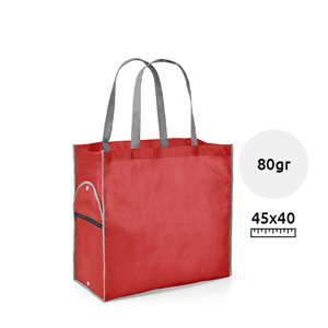 Shopper in TNT per la spesa con manici lunghi disponibile in vari colori da 80gr 45x40x20cm
