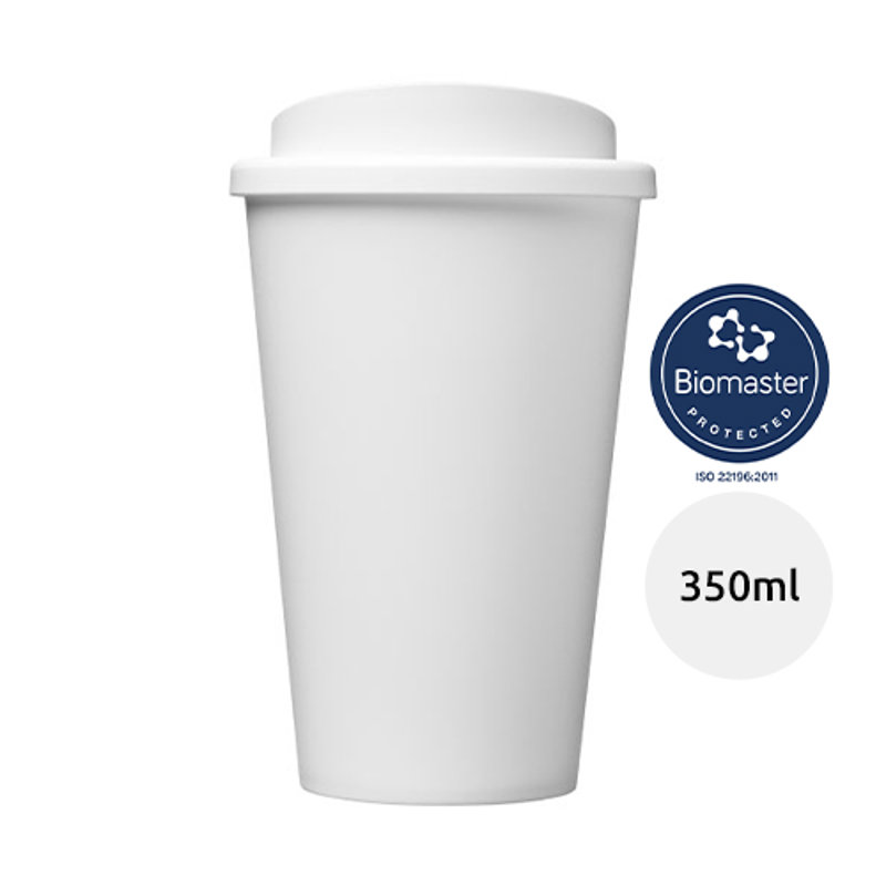Bicchiere termico con coperchio a vite da 350ml con tecnologia antimicrobica Biomaster