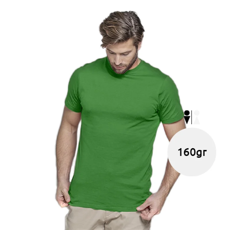 T-shirt da uomo colori assortiti a girocollo con cucitura decorativa 100% cotone 160gr