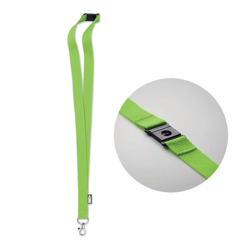 Lanyard da 20mm in RPET con sgancio di sicurezza