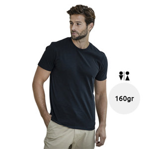 T-shirt unisex a girocollo e maniche corte in tessuto riciclato da 160gr con sistema di tracciamento Aware