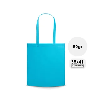 Shopper in TNT a soffietto con manici lunghi da 80gr 38x41x8cm