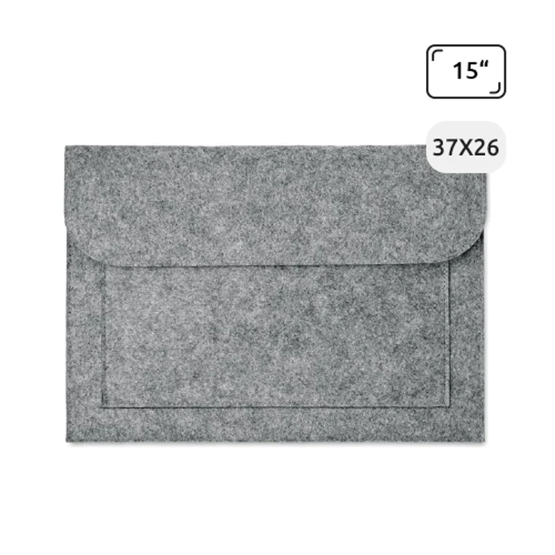 Cartella in feltro porta pc da 15" con tasca frontale 37x26cm