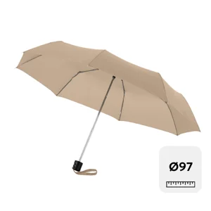 Ombrello pieghevole manuale 21” con in metallo e manico in ABS