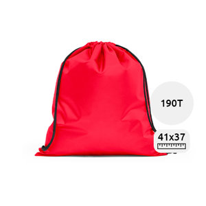 Sacca a zaino in RPET colorata con chiusura a coulisse da 190T 37x41cm