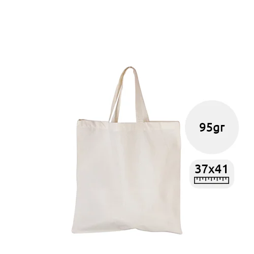 Shopper leggera in Cotone con manico corto da 95gr 37x41cm