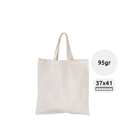 Shopper leggera in Cotone con manico corto da 95gr 37x41cm