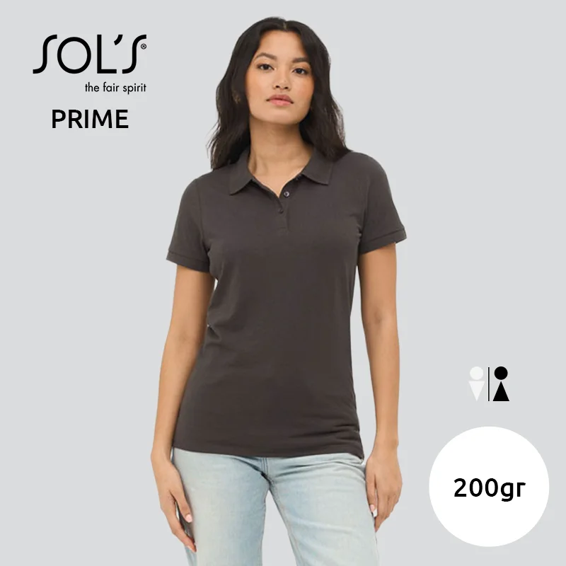 Maglietta polo SOL'S PRIME da donna in tessuto poliestere e cotone resistente e rinforzato da 200gr