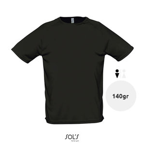 T-shirt da uomo sportiva colori assortiti a girocollo con maniche taglio raglan in poliestere traspirante 140gr