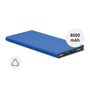 Power bank in alluminio riciclato da 8000mAh