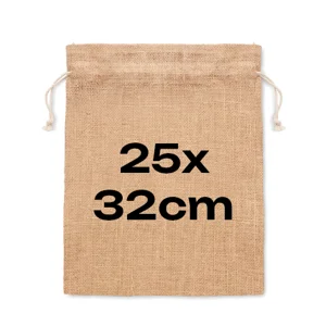 Sacca in juta con chiusura a coulisse 25x32cm