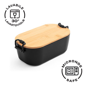 Contenitore ermetico in PP con coperchio in bambù da 1000ml