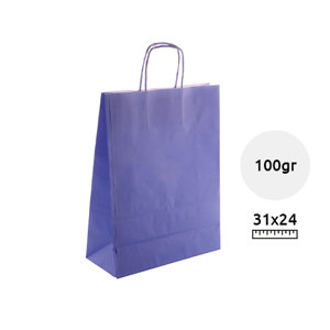 Shopper in Carta disponibile in vari colori formato medio da 100gr 24X31X10cm