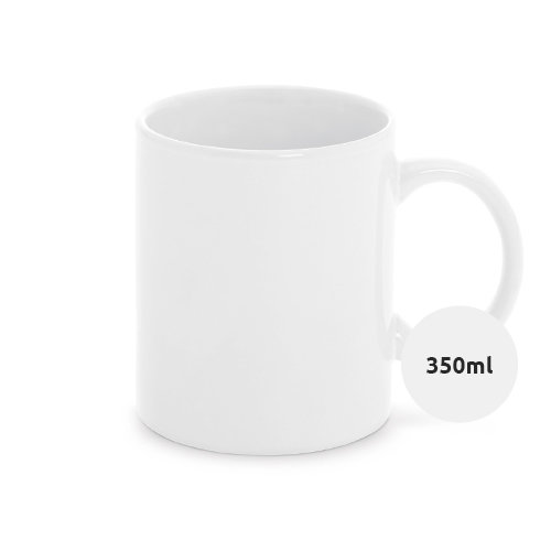 Tazza in ceramica bianca ideale per sublimazione 350ml