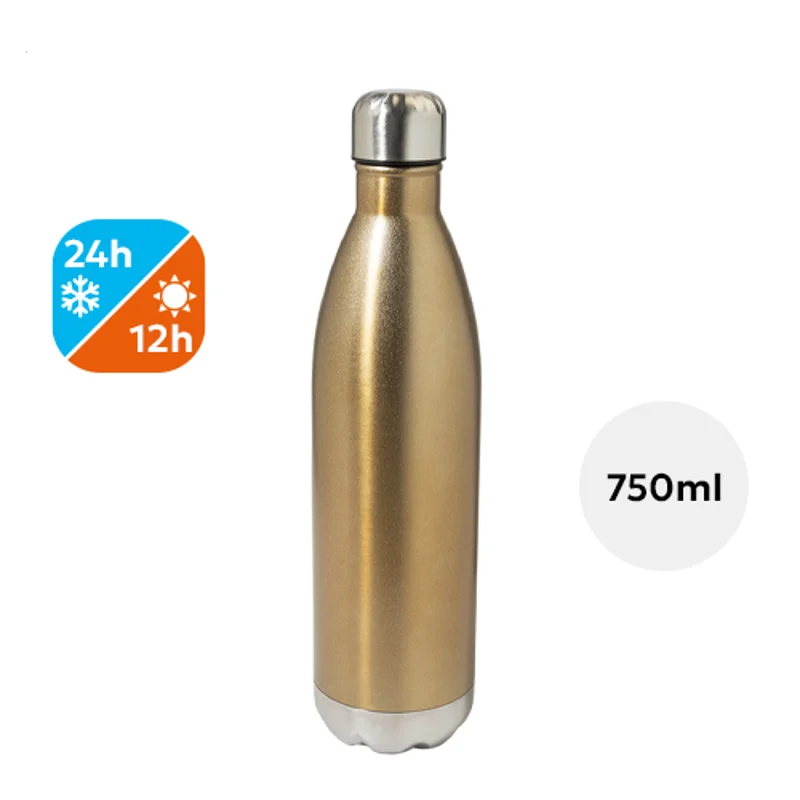Borraccia termica in acciaio inox a doppia parete con isolamento in rame da 750ml