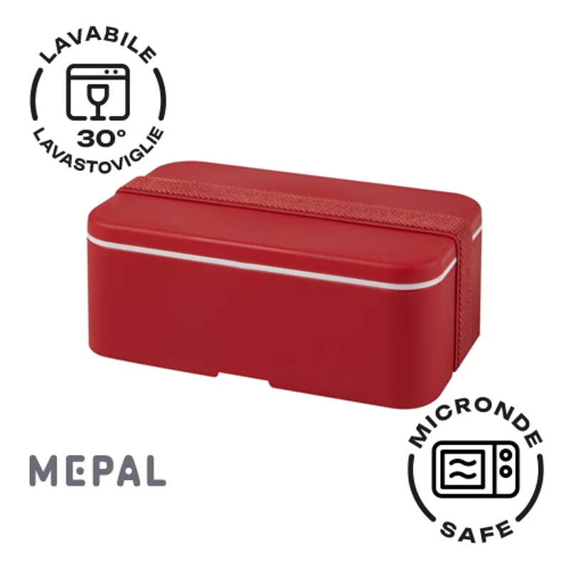 Porta pranzo in plastica priva di BPA e fascia di chiusura in RPET da 700ml