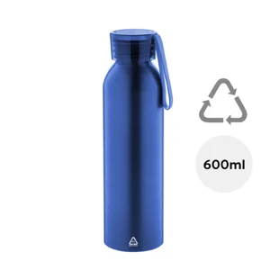 Borraccia in alluminio riciclato e laccio in silicone da 600ml