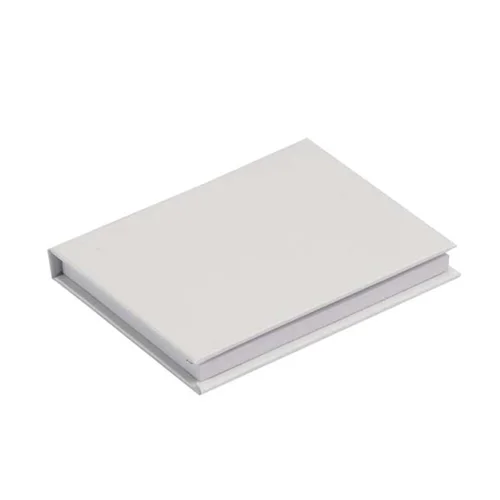 Blocco di foglietti adesivi bianchi con Copertina Rigida e 5 label colorati