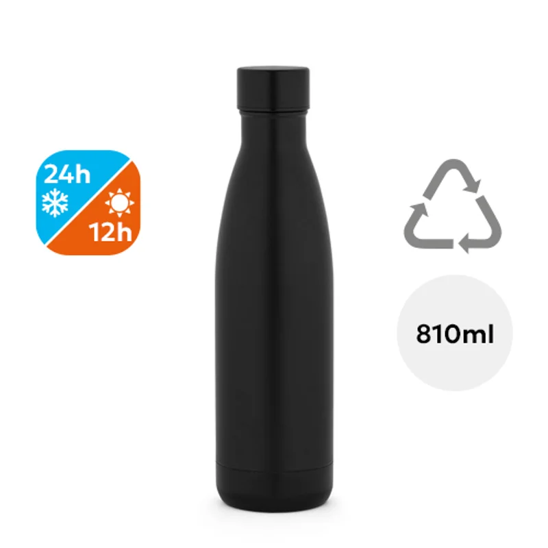 Borraccia termica in acciaio inox riciclato finitura opaca 810ml