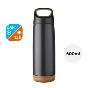 Borraccia in acciaio inox con isolamento sottovuoto in rame da 600 ml in confezione regalo