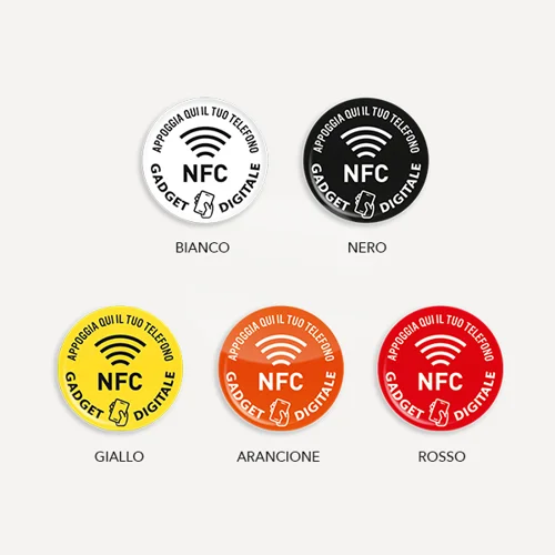 Adesivi Classici con Tag NFC Schermati  - Gadget Digitali disponibili in diversi colori