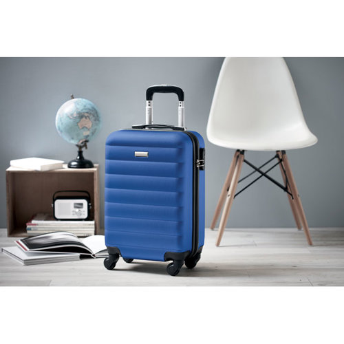 Trolley rigido in ABS con scomparto interno principale  e lucchetto di sicurezza e 4 rotelle girevoli 34X20X47cm