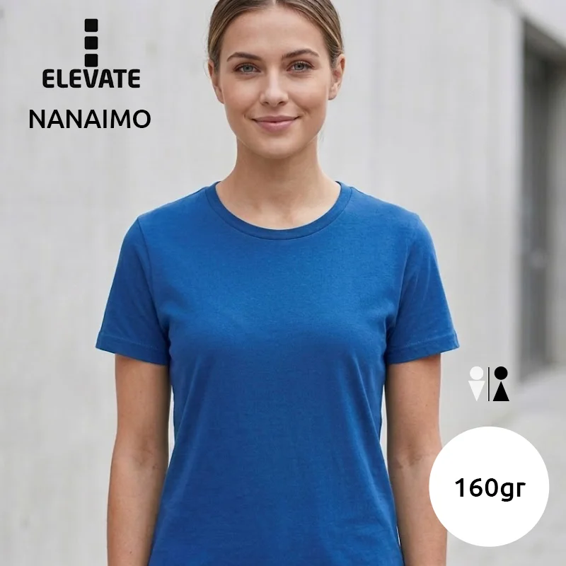 T-shirt ELEVATE NANAIMO da donna taglio regolare Single Jersey 100% cotone ringspun resistente 160gr