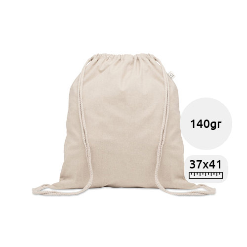 Sacca in cotone riciclato da 140gr