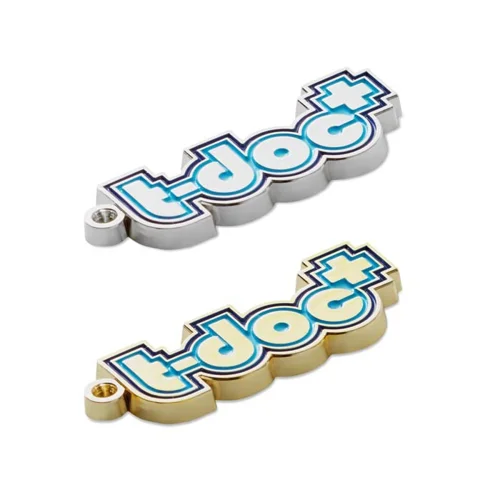 Portachiavi in lega di zinco placcato di forma personalizzata con logo o disegno 