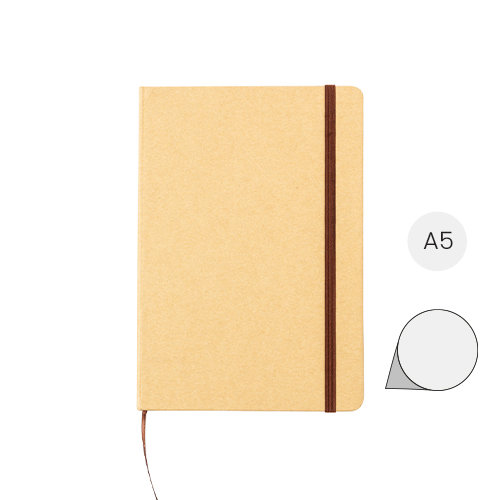 Block note A5 in carta riciclata con copertina rigida e 100 fogli color avorio